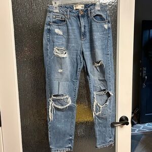 Garage Ripped Mom Jeans